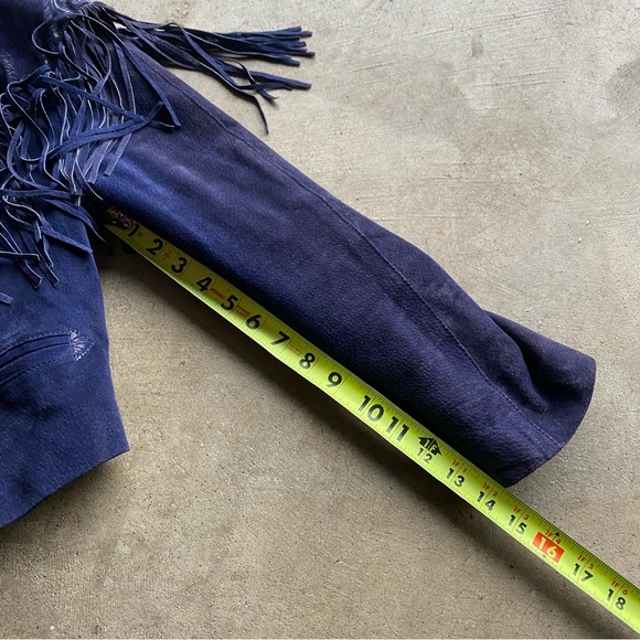 Vintage Phoenix USA Frontier Western Collection Fringe Suede Jacket Paisley - Picture 9 of 9